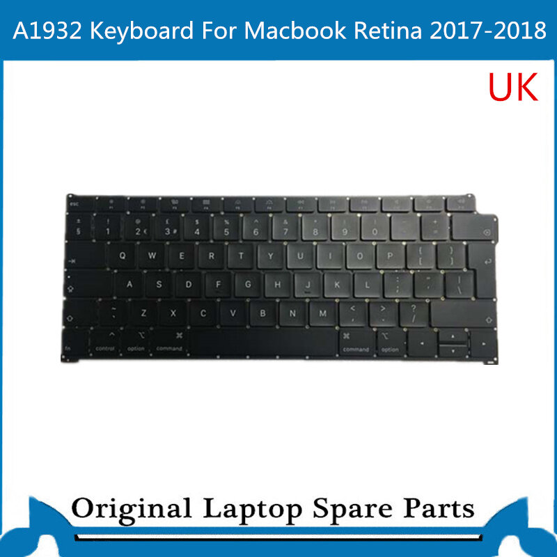 Teclado genuíno para macbook air a1932, teclado uk 2018