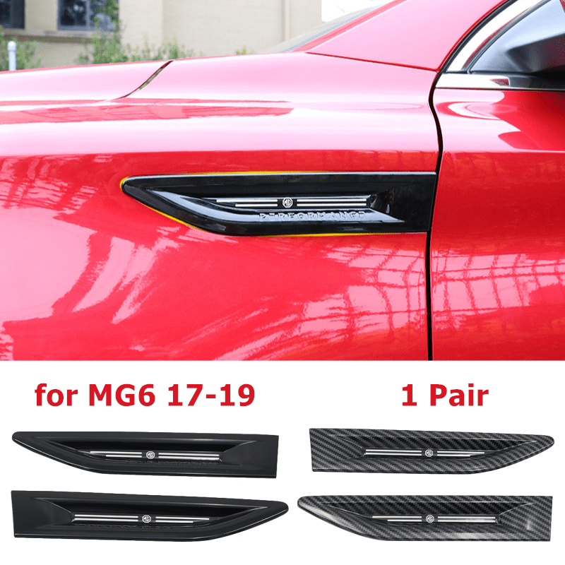 1 пара автомобильных боковых наклеек ABS, внешние аксессуары для логотипа MG MG6 2017-2019, эффективное волокно, боковая эмблема кузова автомобиля, С...