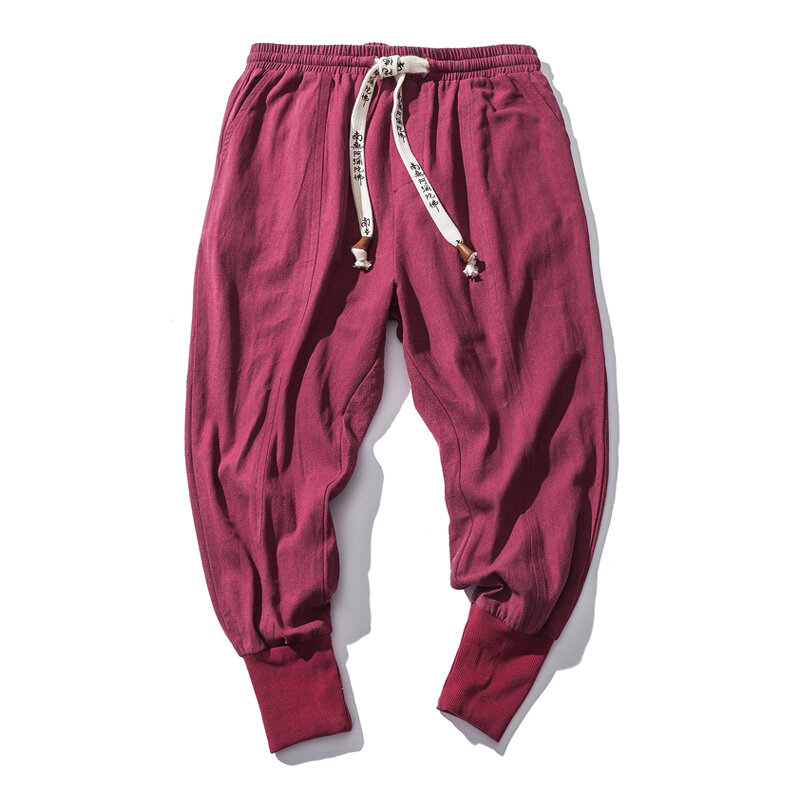 Pantalon sarouel en coton pour hommes, solide, taille élastique, Streetwear, jogging, Baggy, décontracté, entrejambe, livraison directe, nouvelle collection 2020