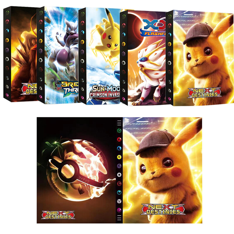 Grande capacidade cartões álbum livro para pokemon topo carregado lista de jogar titular cartões álbum pokemon brinquedos para 432 cartões