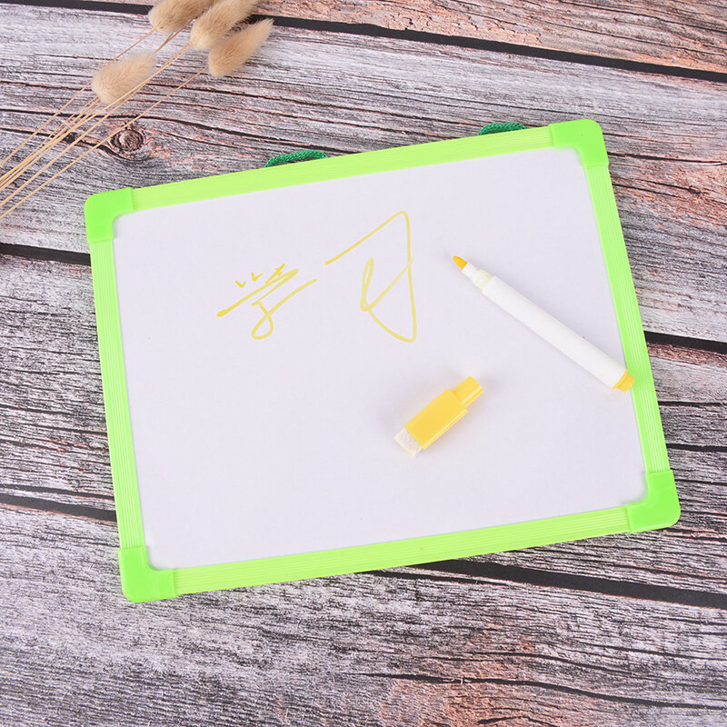 1 Pc Small Writing Whiteboard Writing Tablet Children Drawing Graffiti Office Note Hanging Custom Message Board With Marker Pen