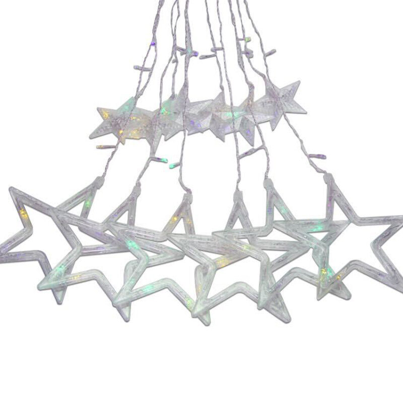 Guirlande lumineuse rideau d'étoiles à Led ac 110V 220V, lampe de décoration intérieure pour maison, jardin, fête de mariage, vacances de noël
