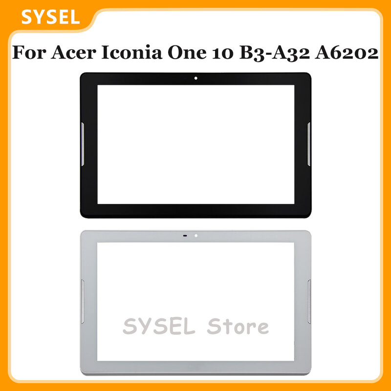 Dla Acer Iconia One 10 B3-A32 A6202 ekran dotykowy szklany Panel digitizera z ramą darmowe narzędzia
