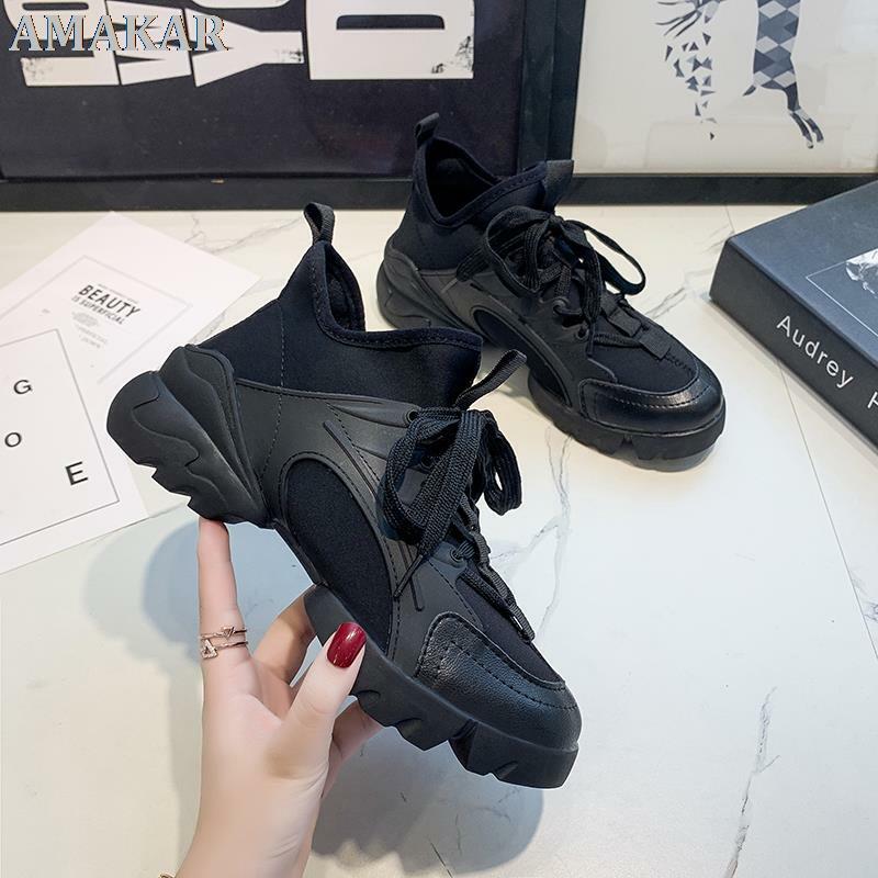 Sepatu Sneakers Wanita Nyaman Bertali untuk Fashion Zapatillas Mujer 2021