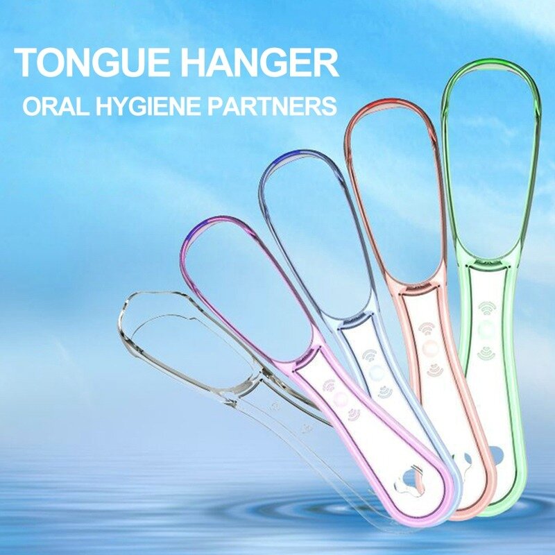 Raspador de lengua de acero inoxidable, limpiador de lengua Oral, cepillo de lengua de alta calidad, elimina el mal aliento, higiene bucal, 1 unidad