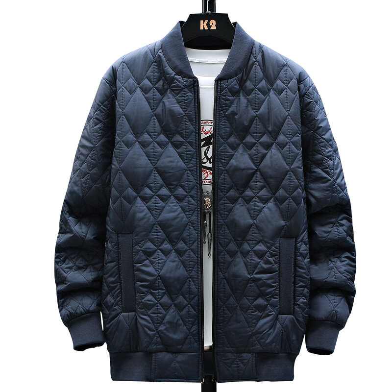 Chaqueta acolchada de moda para otoño e invierno, chaqueta cálida ajustada de talla grande