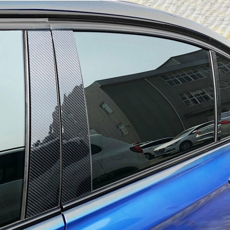 4D Koolstofvezel Auto Sticker Diy Auto Instaplijsten Zijspiegel Anti Kras Tape Waterdichte Bescherm Film Auto Accessoires