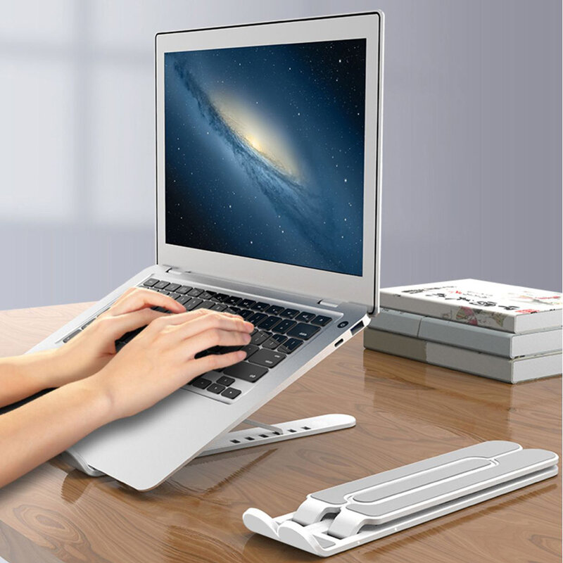 Opvouwbare 노트북 스탠드 Ondersteuning Houder 라이저 6 versnelingen Hoogte Verstelbare 노트북 냉각 스탠드 Ultradunne