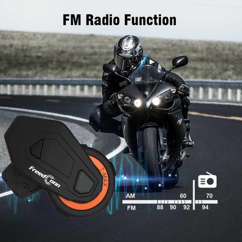 Kebidumei multifuncional portátil multi-pessoa walkie-talkie sem fio bluetooth capacete da motocicleta fone de ouvido suporta chamadas de voz