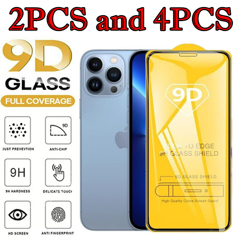 9D Volle Klare Schutz Glas Für Apple iPhone 13 12 11 Pro Max X XS XR Screen Protector Film Für iphone 7 8 6 6S Plus SE Glas