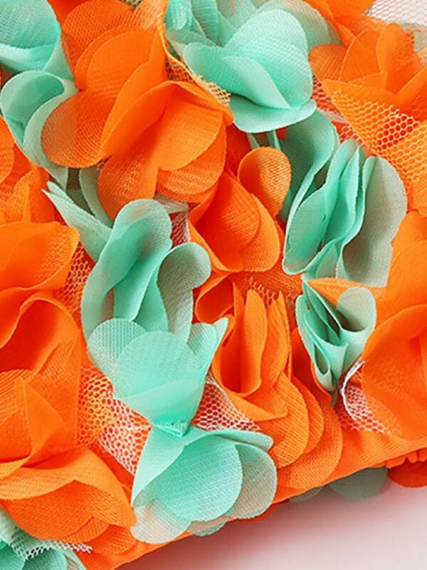 Damen Neue Mode Lange Haar Schwimmen Kappe Drei-Dimensionale Blütenblatt Elastische Gefüttert Atmungsaktivem Nylon Stirnband Farbe
