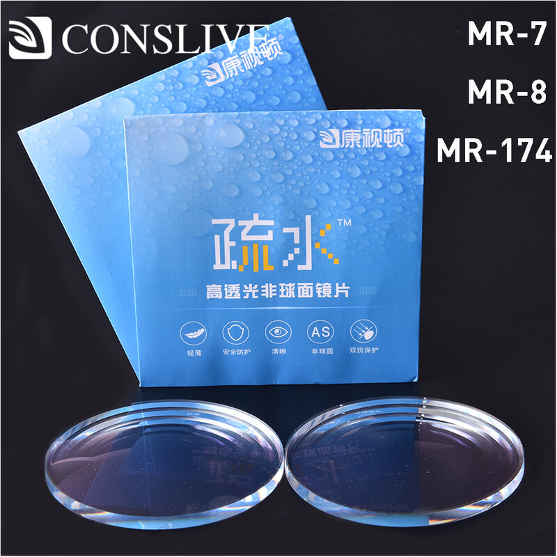MR-8 처방 렌즈 1.56 1.60 1.67 1.74 높은 투명도 반사 방지 프로그레시브 포토 크로 믹 안경 렌즈