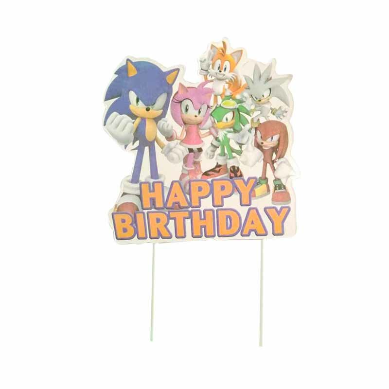 Sonice-Decoración de fiesta desechable, plato y vaso de papel para niños, Pancarta, suministros de fiesta, Baby Shower