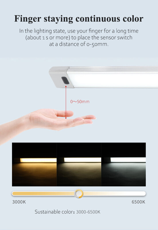 Panasonic-interruptor por toque, luz noturna com sensor infravermelho, para closet guarda-roupa do quarto ou sob o armário da cozinha
