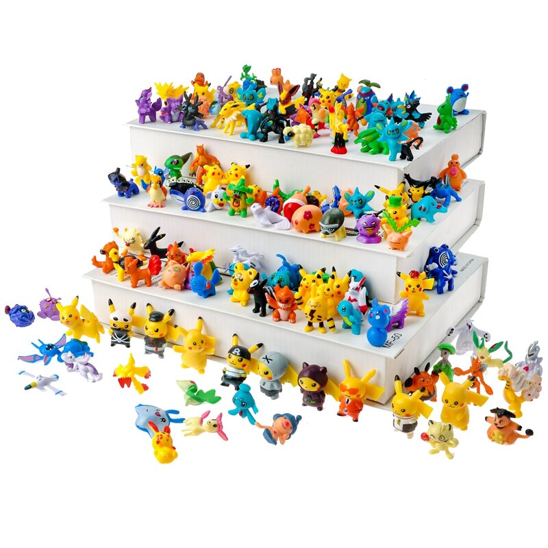 144 قطعة البوكيمون أنماط مختلفة البوكيمون أرقام نموذج جمع 2-3 سنتيمتر Pokémon بيكاتشو أنيمي الشكل دمى لعب للأطفال هدية