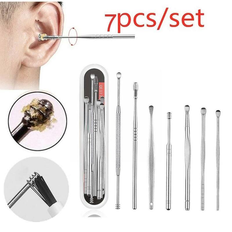 Quality Ear Picking Set Ear Wax Pickers Ear Cleaner Spoon Tool Ear Care Clean K5G9