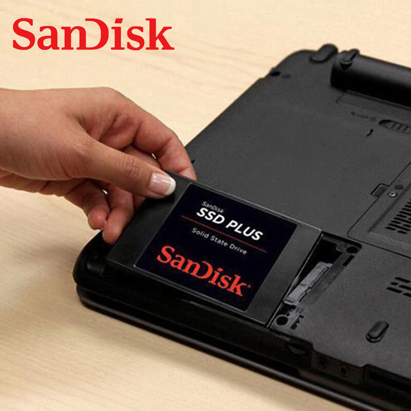 سانديسك-قرص صلب داخلي SSD PLUS ، 480 جيجابايت ، 240 جيجابايت ، 120 جيجابايت ، واجهة SATA III ، 2.5 بوصة ، لأجهزة الكمبيوتر المحمول والكمبيوتر الشخصي