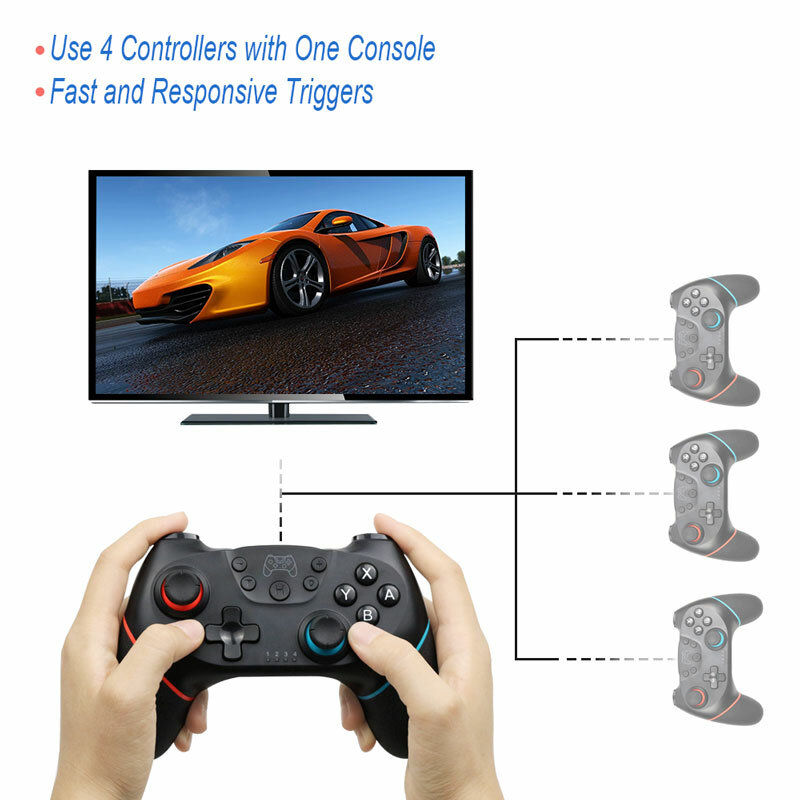 Interruptor sem fio bluetooth pro controlador gamepad para nintendo switch gamepad para ns console joystick sem fio usb controlle