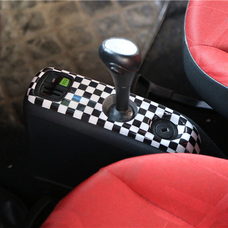 Bingkai konsol tengah stiker roda gigi mobil untuk Smart Fortwo 451 aksesori modifikasi dekoratif konsol tengah