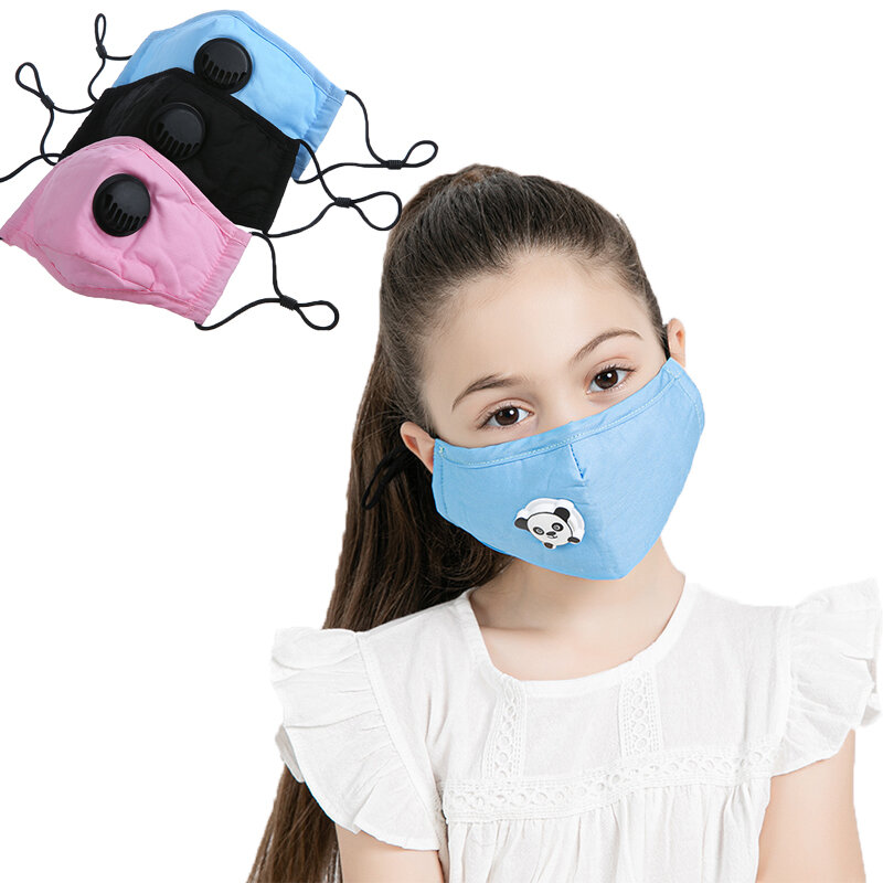 3Set Uil Print Kids Mond Gezicht Maskers Voor Kinderen Anime Wasbare Herbruikbare Doek Masker Filter Leuke Katoenen Masker
