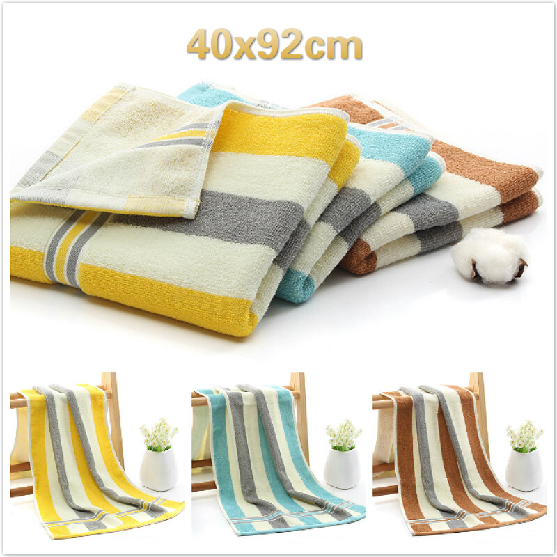 Cotton Color Stripe Long Travel Hotel Hostel Portable Washcloth Gym Yoga Running Large Towel Beach Sun Bath Towels Lovers Gift