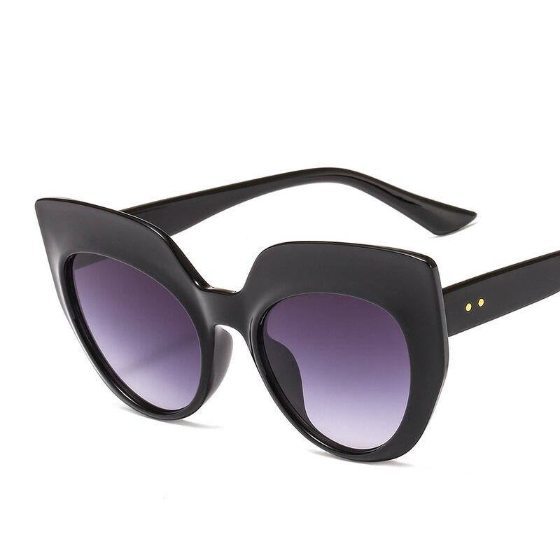 Classic Cat Eye Zonnebril Vrouwen Oversized Vintage Nieuwe Retro Shades Fashion Zwarte Zonnebril Vrouwelijke Lady UV400 Grote Oculos