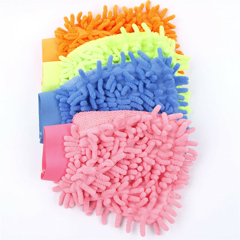 Durable Super Mitt Mikrofaser Auto Fenster Waschen Reinigung Tuch Duster Handtuch Handschuhe 5 Farben Home Zubehör Reiniger Werkzeug