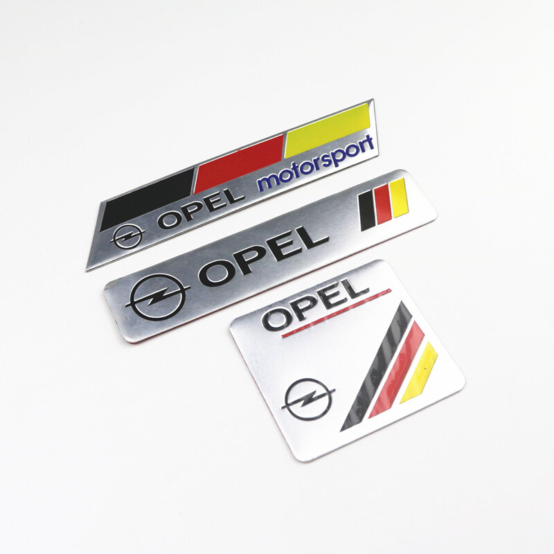 Pegatina de emblema de maletero lateral de coche de Metal para logotipo de Opel, Astra H, Corsa, Meriva, Mokka, Ampera, Zafira, Agila, Vectra, Omega, Vivaro, Antara