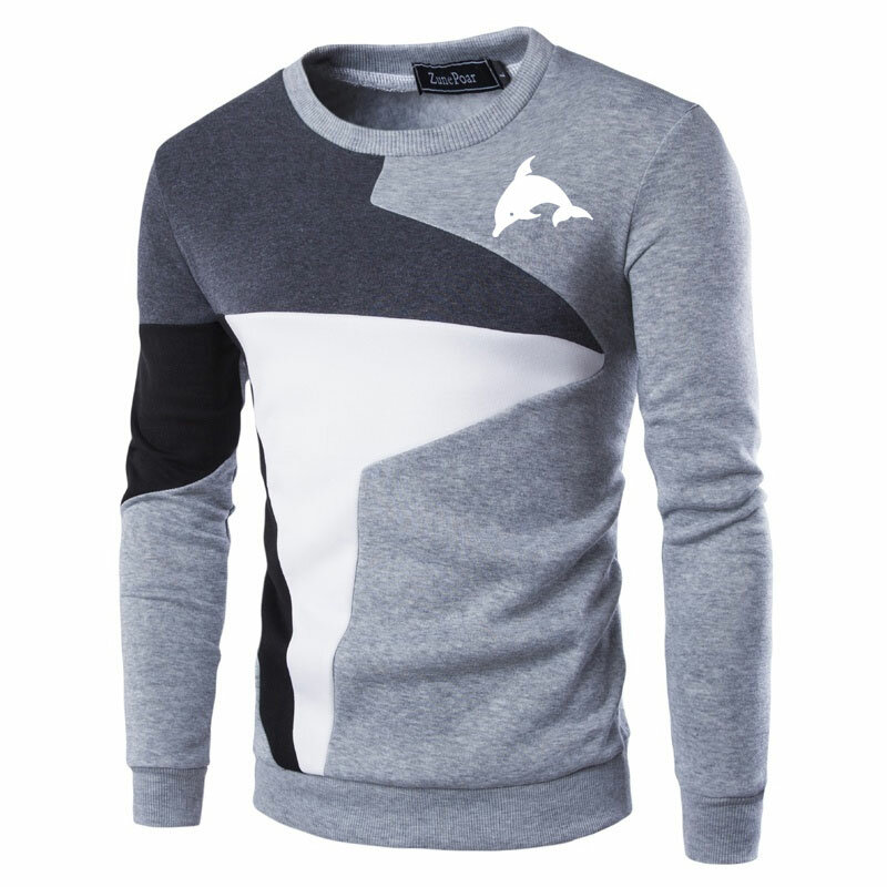 Śliczne delfin 3d zwierząt drukowane swetry mężczyźni nowy Casual O-Neck cienka bawełna z dzianiny męskie swetry swetry mężczyźni odzież marki