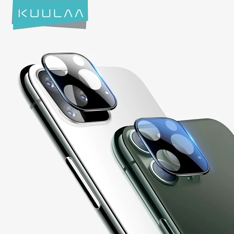 KUULAA – protecteur d'objectif d'appareil photo, en verre trempé, transparent, pour iPhone 11 pro