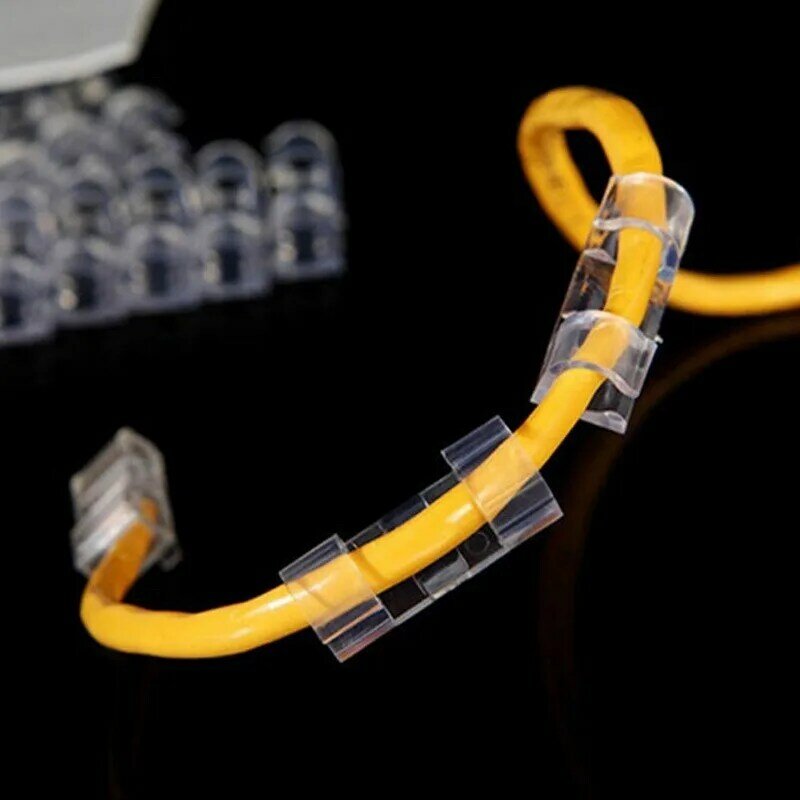 Кабельные Зажимы органайзера кабель Управление рабочего стола и рабочей станции провода управляющий шнур держатель Зарядка через USB Дата-к...