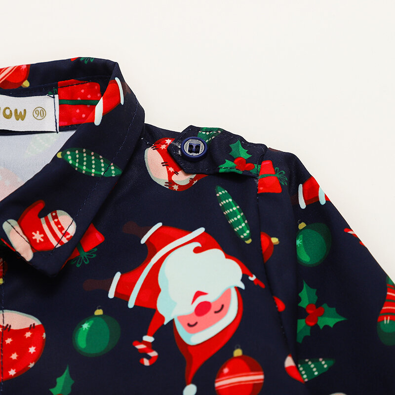 Laatste Kerst Kinderkleding Jongens Casual Outfits Formele Chidren Kleding Brief Afdrukken Tieners Lange Mouwen Tops Kids Shirt