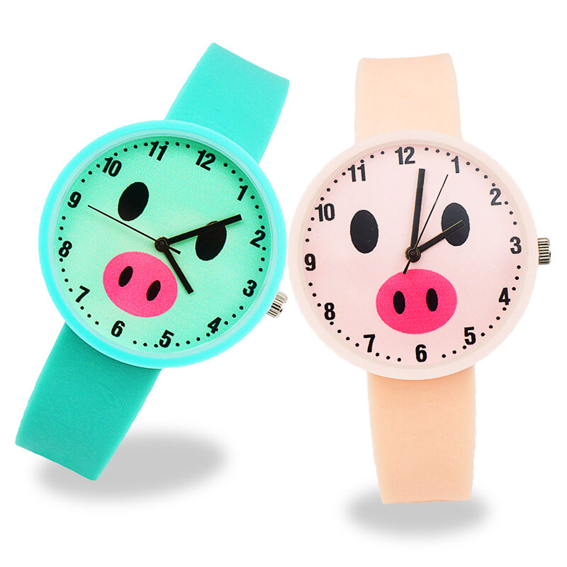 Милые часы с изображением свинки, подарок на день рождения, цифровые электронные водонепроницаемые детские часы, детские рождественские по...