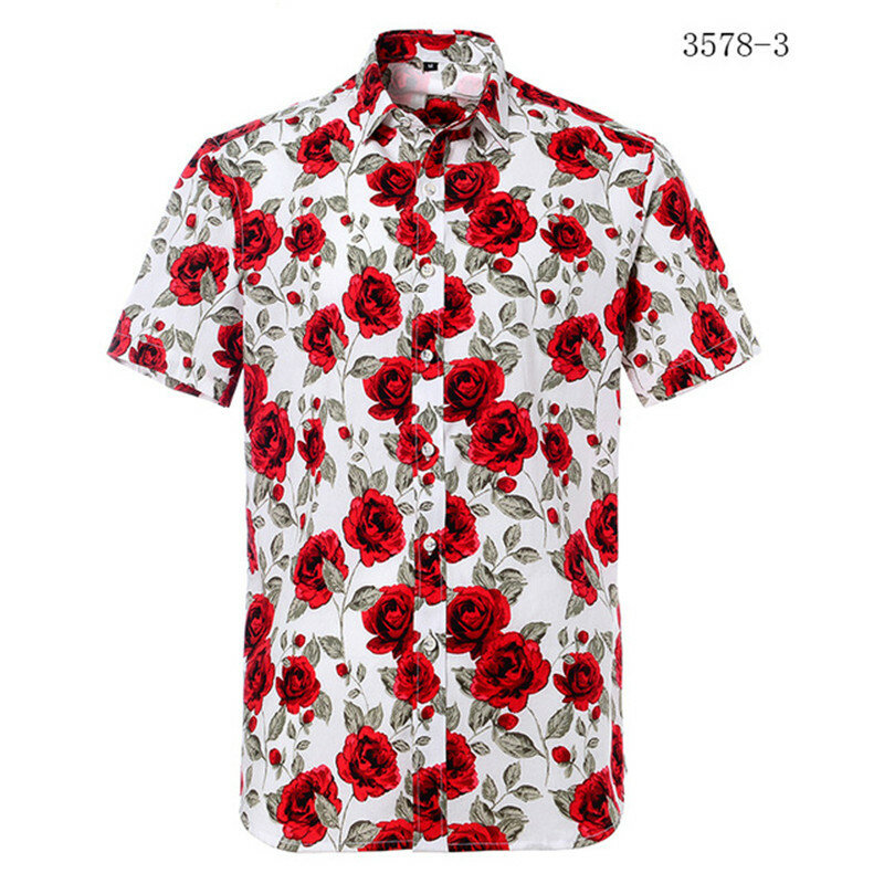 100% Cotton Men's Casual Blouse Shirt Loose Tops Short Sleeve Tee Shirt Spring Autumn Summer Casual Handsome Men Shirt
