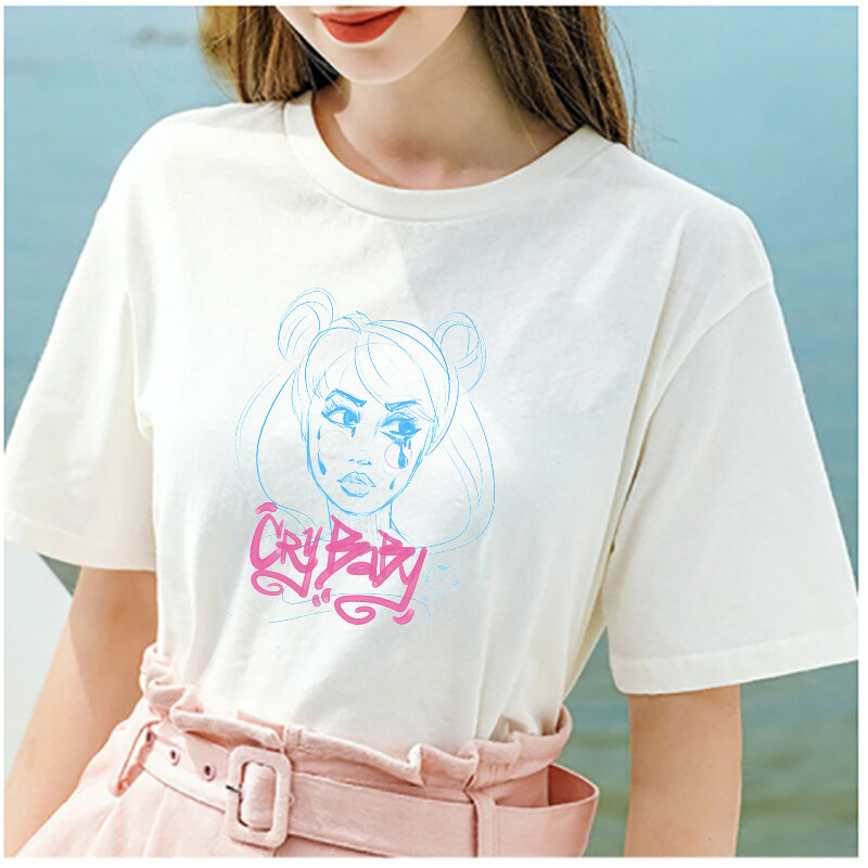 カジュアルセーラームーンおかしい漫画tシャツ女性原宿アニメtシャツ90s韓国スタイルtシャツかわいいトップtシャツ2019