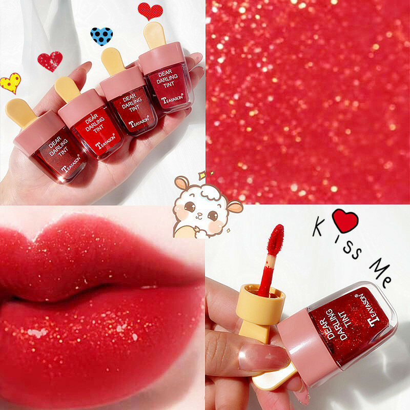 Rouge à lèvres Super crème glacée 6 couleurs, liquide étanche longue durée, teinte rouge doux, outils de maquillage, 1 pièce