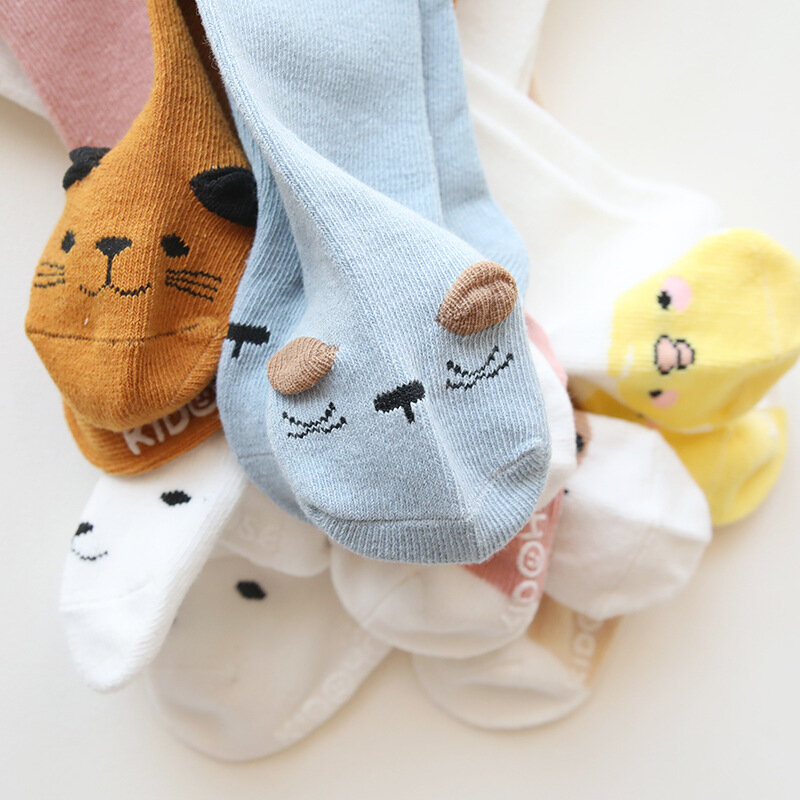Autumn And Winter New Boys Girls Curled Loose Mouth Baby Long Tube Over The Knee Glue Anti-Skid Floor Socks