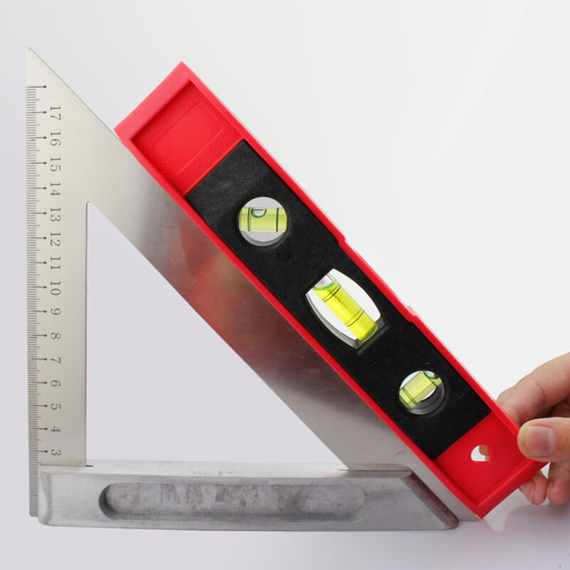 Regla de burbuja de nivel 3, instrumento de medición de nivel de burbuja Vertical de 45 grados, con carcasa ABS magnética