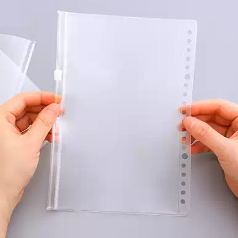 A5 arquivos a4 folha clara transparente loose-leaf documento saco de arquivo de escritório inserção de folha solta a6 b5 bag bag bag bag