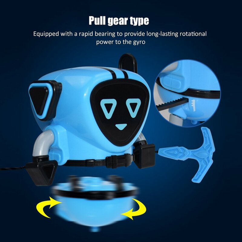 Robot Transforming Burst Spinning Top with Launcher Kids Character Toys Interesting Toy For Children Gift