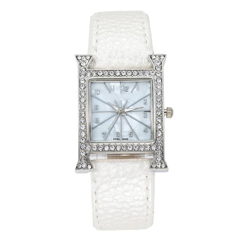 Reloj de cuarzo con diamantes de imitación para hombre y mujer, cronógrafo cuadrado y Original de cuero, marca superior de lujo, a la moda, nuevo, 2020