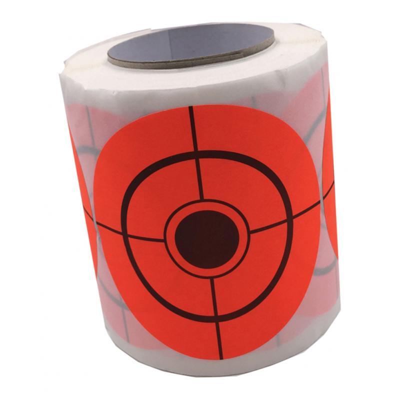 250 pz/rotolo obiettivi adesivi Target in carta autoadesiva arancione