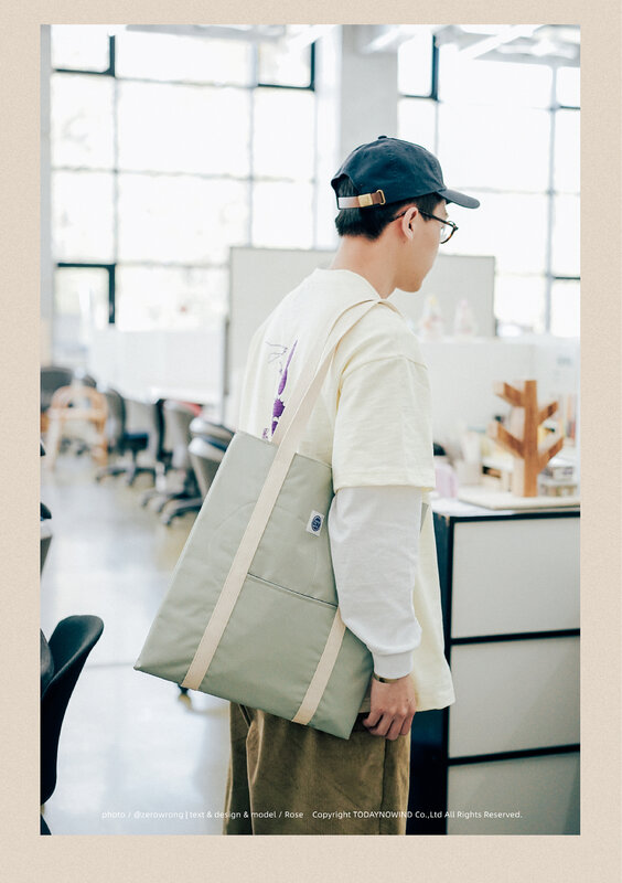 2021ss 일본식 토트 백 캐주얼 나일론 천 쇼핑 가방 방수 대용량 숄더백 남성용 패션 핸드백