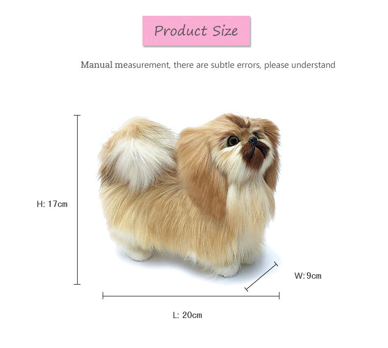 Fur Simulation Animal Plush Toys Simulation Dogs Children's Cognitive Gifts Educational Toys Home Decoration Photography Props
