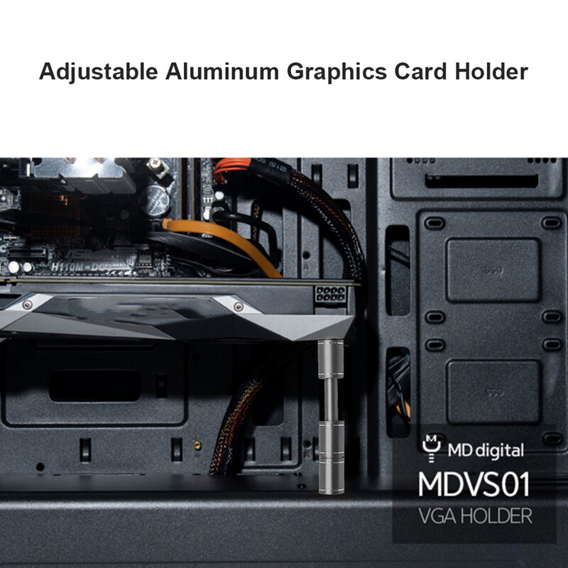DH 알루미늄 합금 텔레스코픽 그래픽 카드 스탠드 GPU 지원 데스크탑 PC 컴퓨터 케이스 비디오 카드 홀더 브래킷 컴퓨터