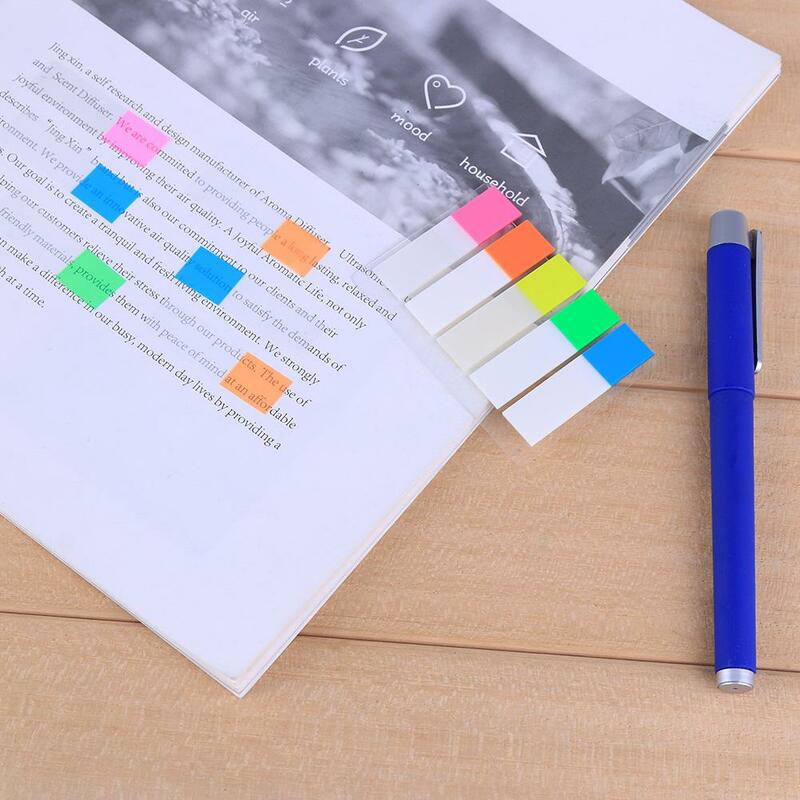 100 sztuk przezroczysty kolor plastikowe zakładki indeksu flaga Sticky Note poinstruuj stronę Mark naklejki Post Label Office Papelaria Supplies