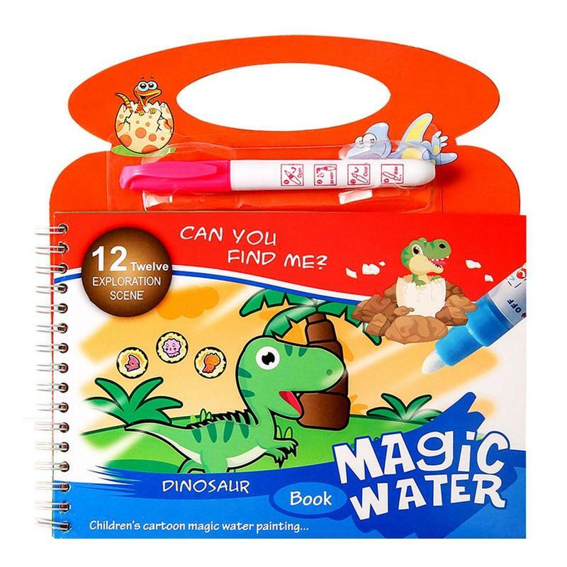 Книжка-раскраска для рисования на воде, детская развивающая ручка для рисования, подарок на день рождения