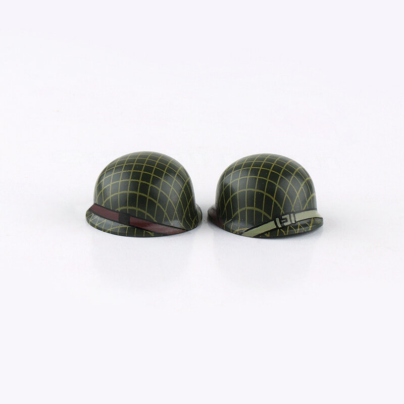 Bonecos de soldados da segunda guerra mundial, acessórios para capacete, soldados do exército, peças de mini blocos de brinquedo