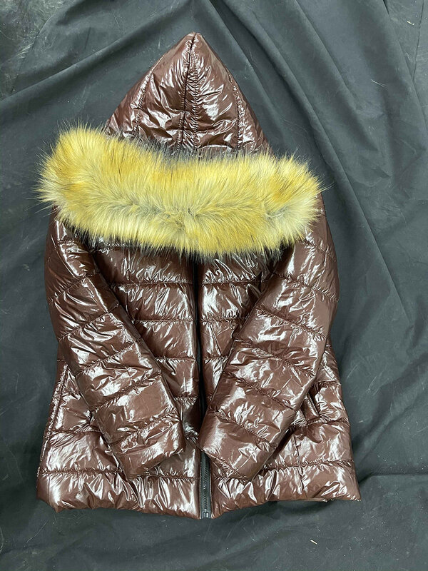 Kurtka zimowa kobiety Shiny dół kurtki kobiet 2021 szczupła kurtka pikowana kobieta płaszcz czarny brązowy Parkas Mujer Chaqueta Doudoune Femme