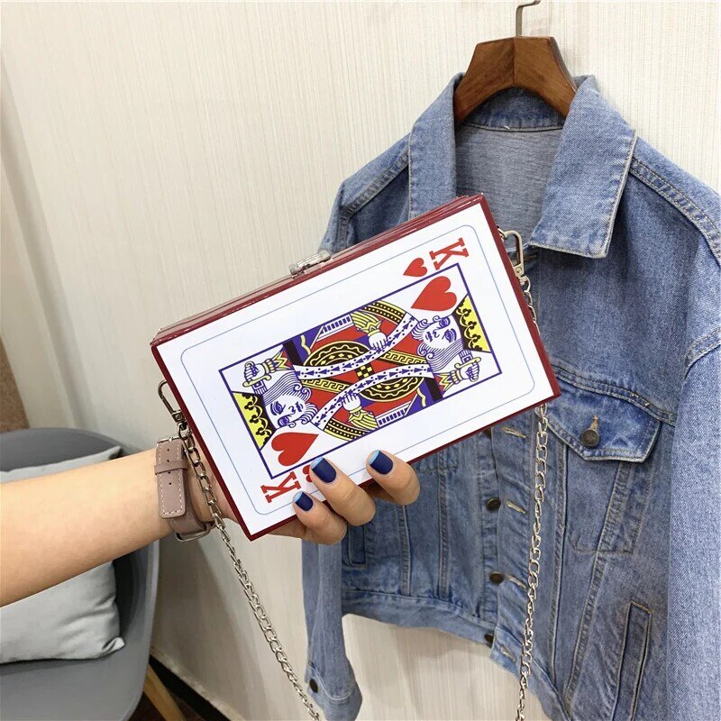 mobile Small bags for women 2020 trend Leather Crossbody Bag Ladies Fashion Chain Playing cards novelties Women's shoulder bag